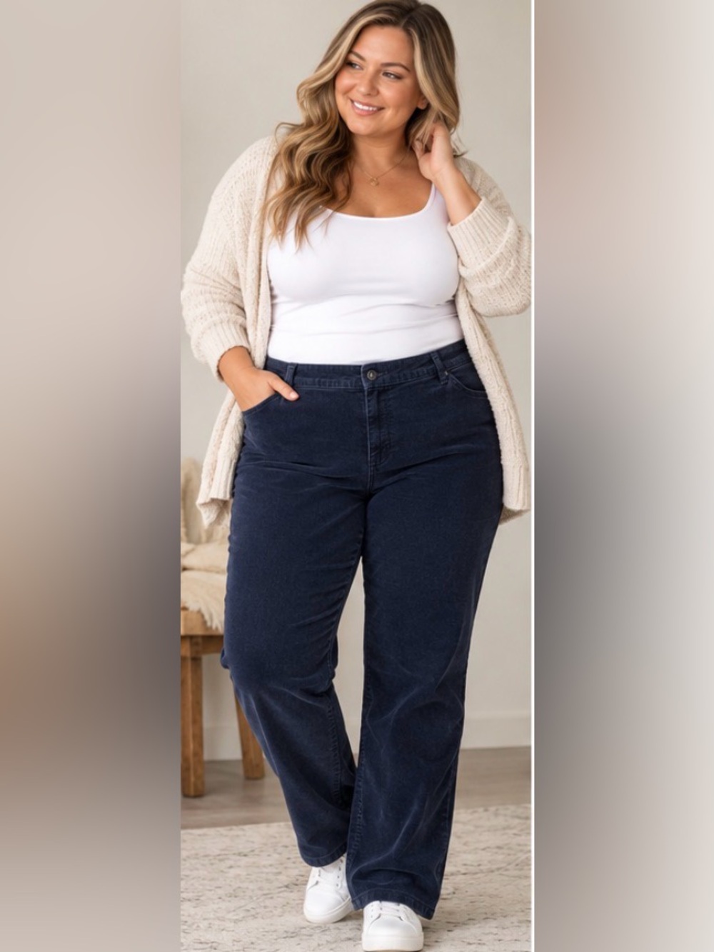 St. John’s Bay women’s  Navy Corduroy Pants 20W